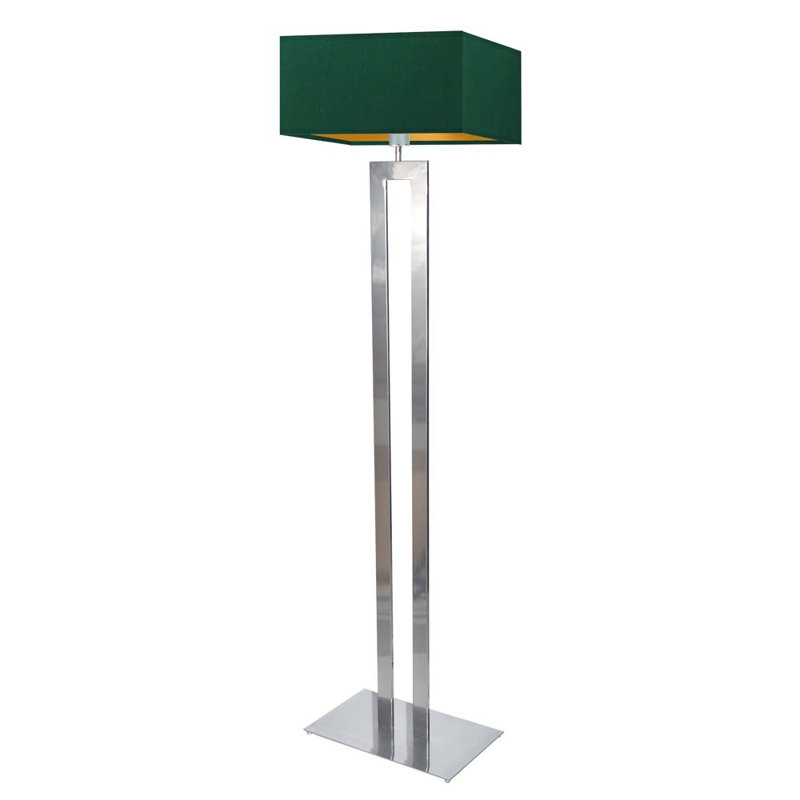Salguero 161 H cm Traditional Floor Lamp, Green, Silver