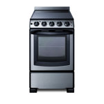 Summit Appliance 20" 2.3 Cubic Feet Electric Free Standing Range with Radiant Cooktop