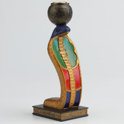 8.46 inches H Multicolor Egyptian - Cobra Tealight Holder made of Resin