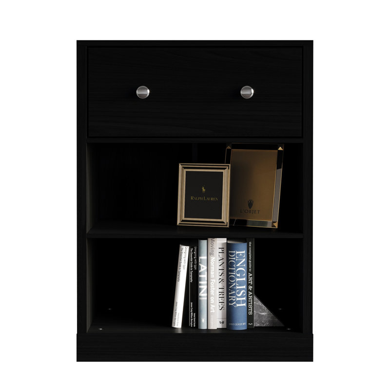 Armoire avec un tiroir en noir, Noir
