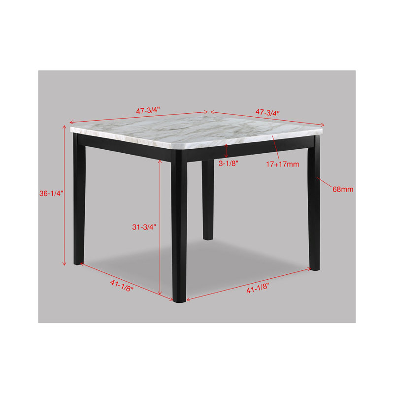 1Pc Transitional Counter-Height Dining Table(Only Table)
