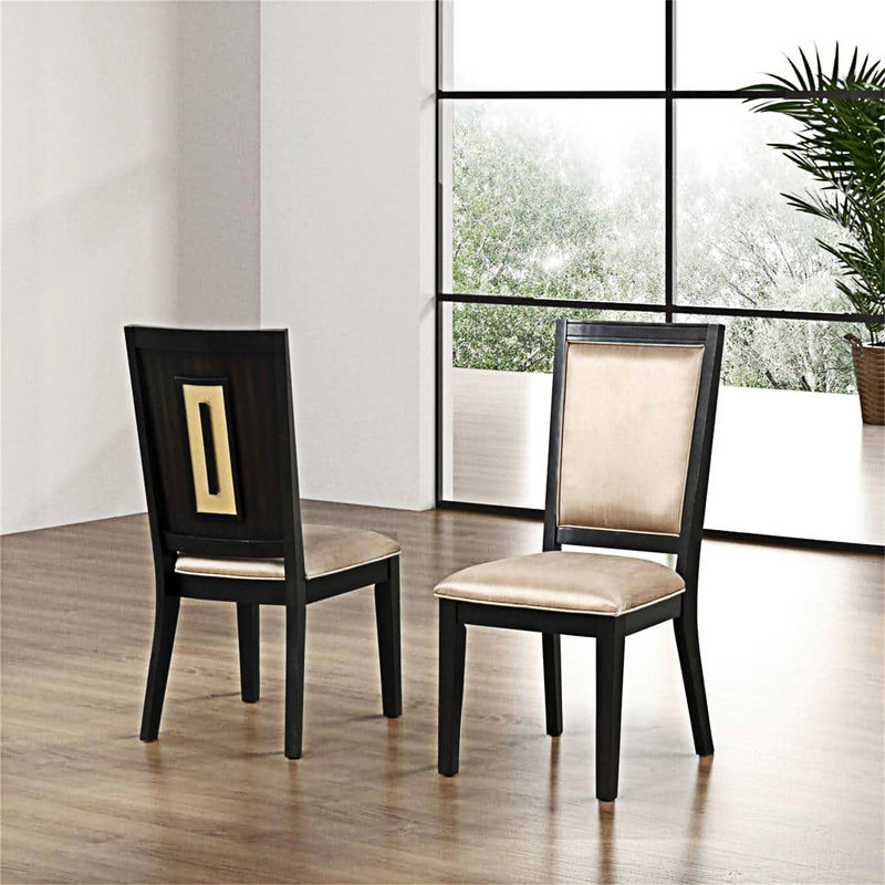 Chaise d'appoint rembourrée (ensemble de 2)