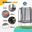 Trampoline de jardin rectangulaire 8 'x 12' avec enceinte sécuritaire-81358161