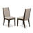 3 Piece Dining Room Table Set Contains a Round Kitchen Table with Dropleaf and 2 Shitake Linen Fabric Parson Dining Chairs, 42x42 Inch, Linen White-515204664-446782761-514905032