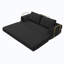 Boneless Folding Floor Couch Corduroy Fold Out Couch Bed-446115924