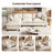  Modular Sectional Sofa With Movable Ottoman, L-Shaped Couch With Removable Washable Cushion Covers, 9.8" Extra-Thick Cushions, Tool-Free Easy Assembly, Padded Armrests For Living Room, Beige-656978864