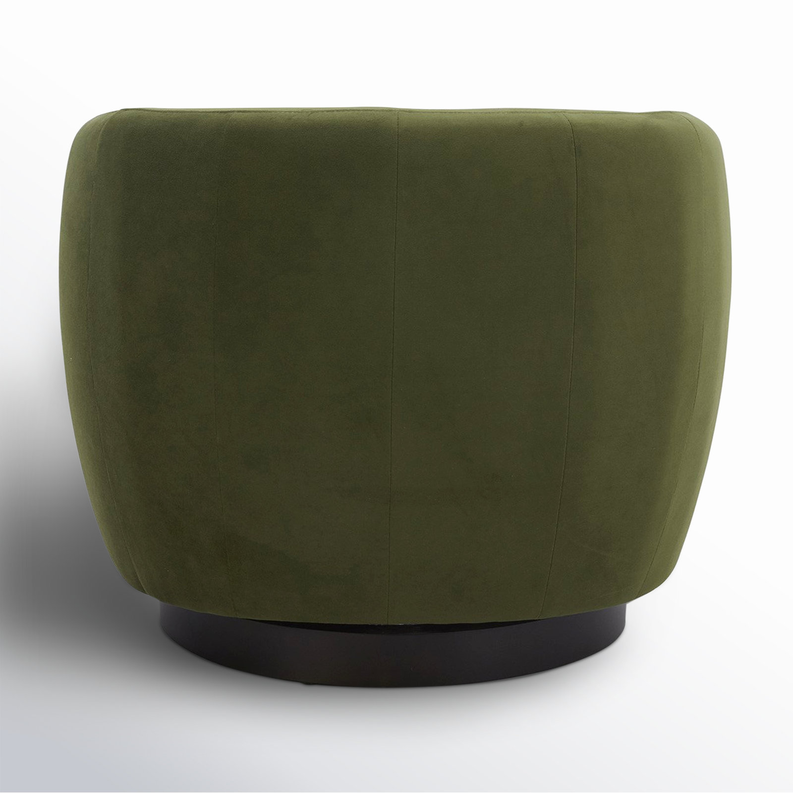 Marcy Swivel Barrel Chair, Bella Forest Performance Velvet, Black