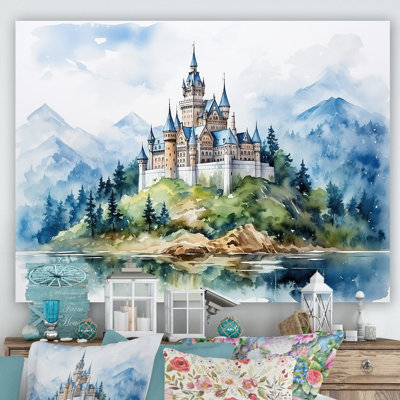 «Magical Castle By The Lake - Castles», art mural