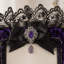 Cadre photo gothique mauve Nocturne