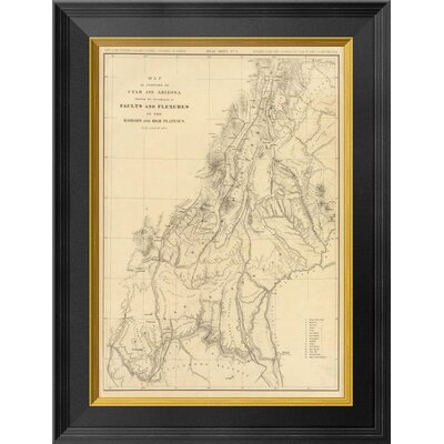 Map of portions of Utah and Arizona, 1879 Framed Graphic Art on Canvas -  Global Gallery, GCF-295360-16-131