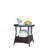 Wicker Coffee Table with Tempered Glass Top