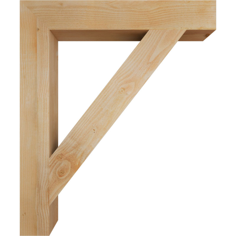 H 6 po x P 6 po Support en bois / corbeau, Sapin de Douglas, H 48 po x l 6 po x P 40 po