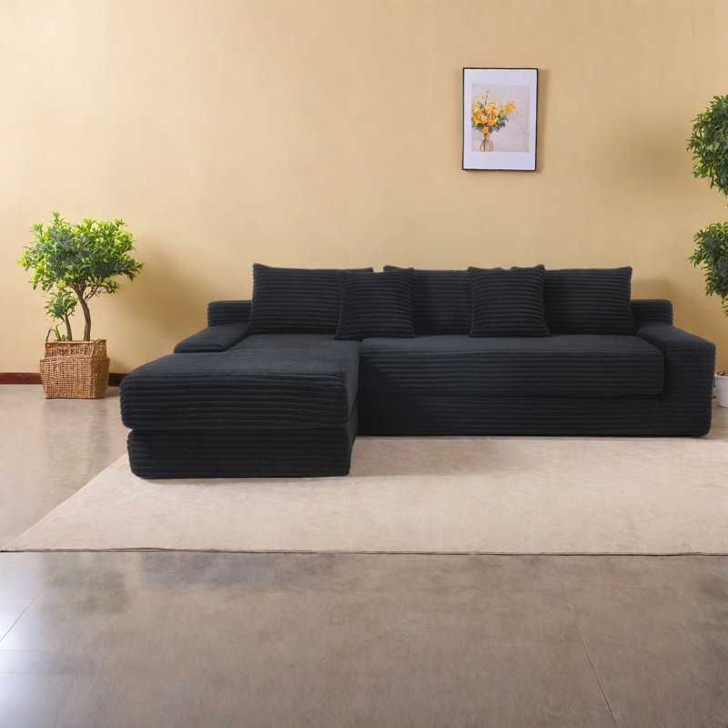 Canapés modulaires modernes peu encombrants, canapé minimaliste rembourré en tissu pour la maison