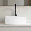 15,75 po Lavabo de salle de bain rectangulaire moderne en céramique vasque blanc lait