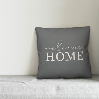  Welcome Home Thin Indoor/Outdoor Throw Pillow