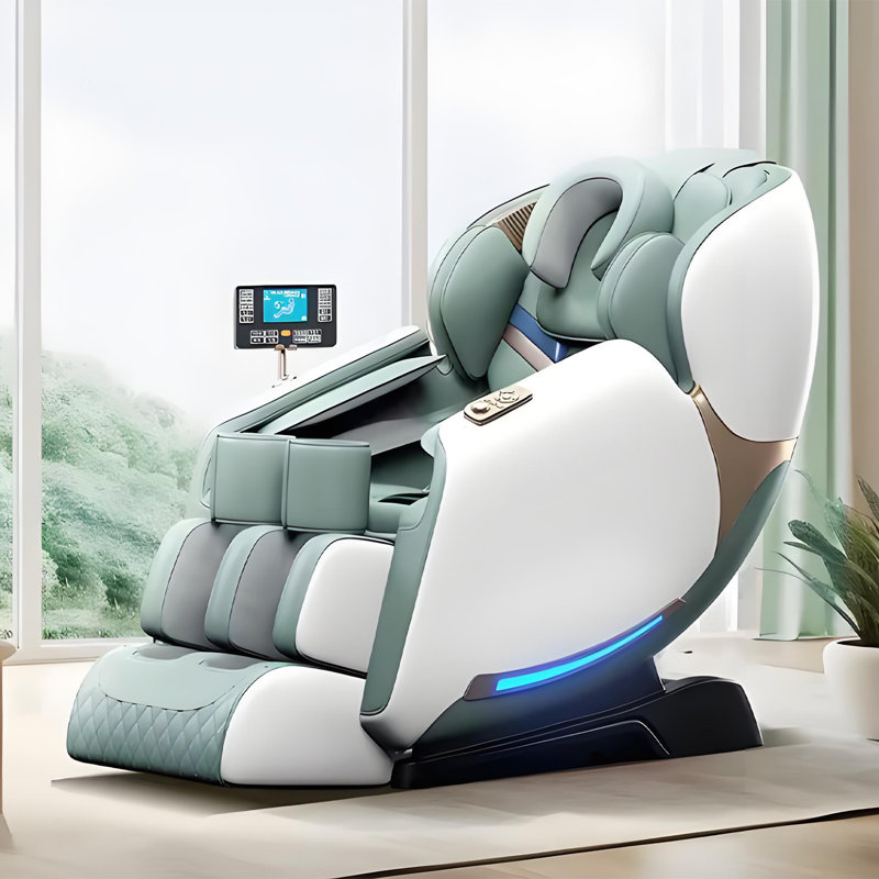 Fauteuil de massage électrique multifonctionnel ergonomique vert