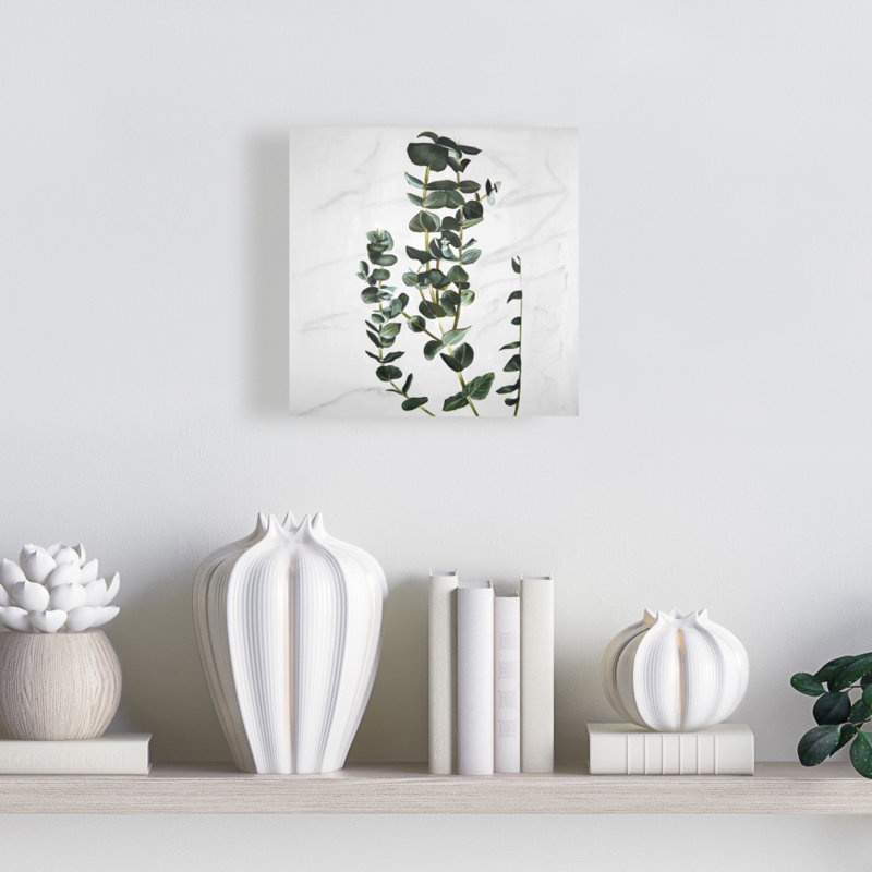 Eucalyptus Stems Canvas | Minimalist Bedroom Wall Art Decor