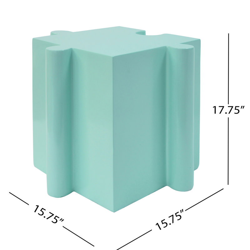 Ensemble de 3 tables de bout, tables d'appoint pour l'intérieur et l'extérieur, Vert clair