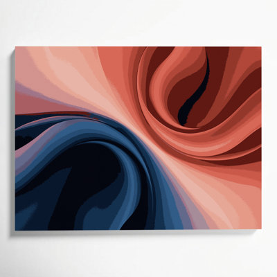 Gradient abstrait 25, art mural sur toile brune