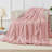 Flannel throw blanket with fringes-114622971-114622975