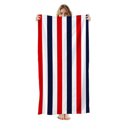  Microfiber Beach Towel Lightweight Travel Towel, Absorbent No Fade,30"x60",American flag star