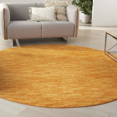 Tapis extérieur rond antidérapant 8 pi x 8 pi Sunburst