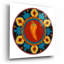Art mural en verre épique «Talavera Tex-mex 2» par Art Licensing Studio, 12 po x 12 po