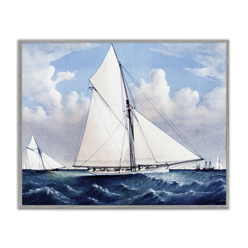 «Ship on Turbulent Waters», art giclée par Stellar Design Studio, Estampe numérique Farmhouse, H 16 po x l 20 po