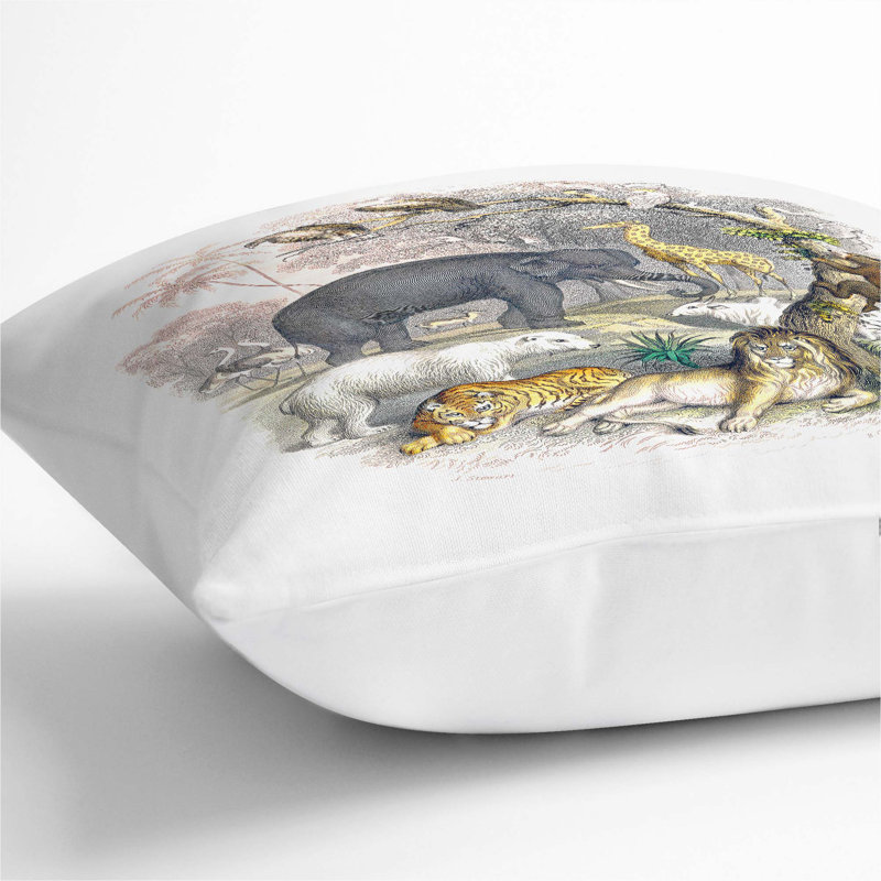 Square Throw Cushion, White, 55cm H x 55cm W x 20cm D