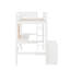 Lit mezzanine simple avec bureau et tableau d'écriture, lit mezzanine en bois avec bureau et armoire-921207572