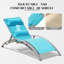 Ensemble de 3 chaises longues de piscine bleues (2 chaises longues et 1 table)