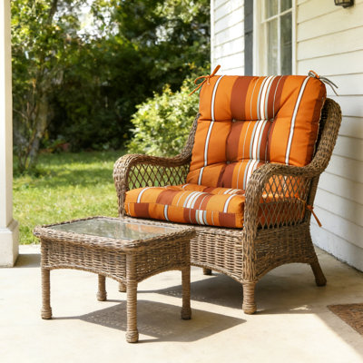 IndoorOutdoor Seat  Back Cushions with Straps