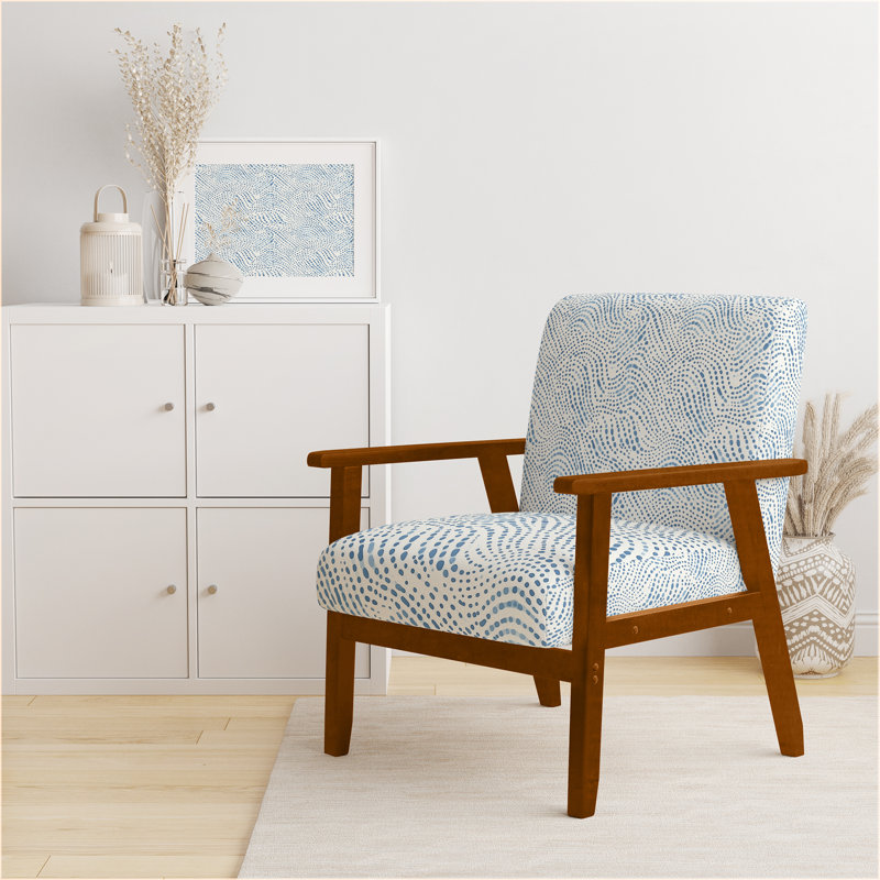 Chaise avec accoudoirs Dots, Accoudoirs carrés bruns