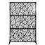 Écran d'intimité en métal, H 6 pi x l 4 pi, avec motif géométrique décoratif