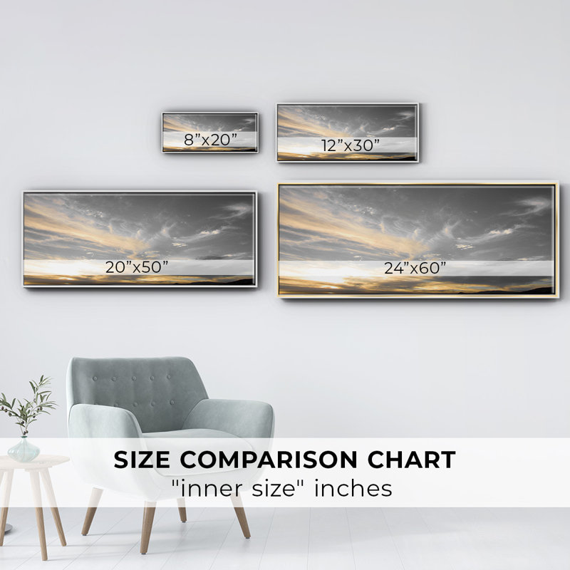 «Sky Above», reproduction d'art sur toile, Blanc, H 12 po x l 30 po x P 1,5 po