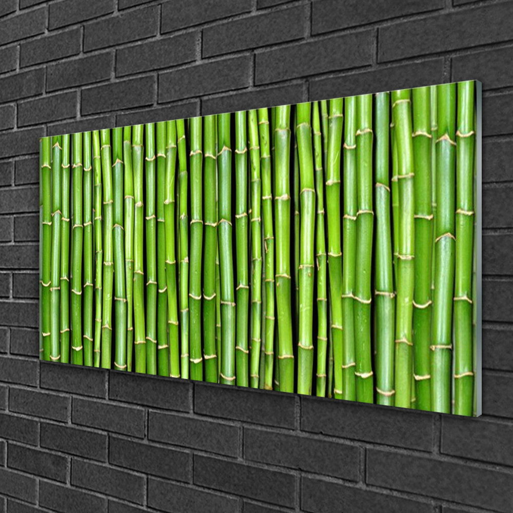 Glasbild Bamboo Floral