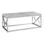 Table basse, accent, cocktail, rectangulaire, salon, métal, stratifié, gris, chrome