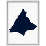 Variations In Blue Silhouette 20 Print