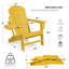  Chaise Adirondack pliante Cheryce en PEHD avec porte-gobelet-108531380