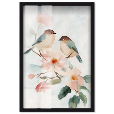 «Two Souls on Branch I», reproduction à motif floral par Art Remedy