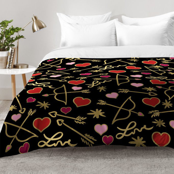Ensemble d'édredon Cupid Love, Édredon double / grand + 2 taies décoratives sta
