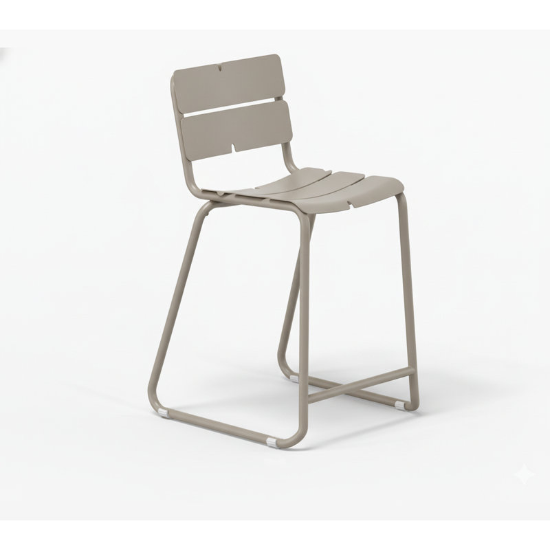 Tabouret de comptoir Corail, Gris