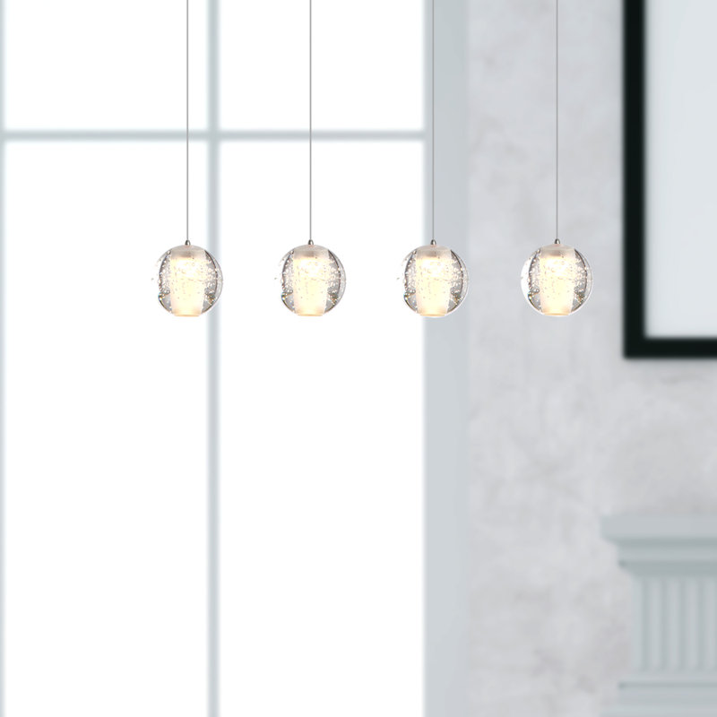 Veroniza 4 - Light Nickel LED Kitchen Island Pendant