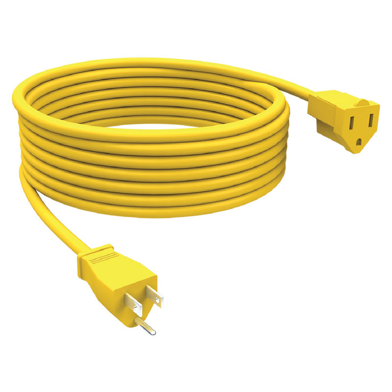 STANLEY® Grounded Power Outdoor Extension Cord, 15-Ft., Yellow, 10.5" H x 4.25" W x 1" D