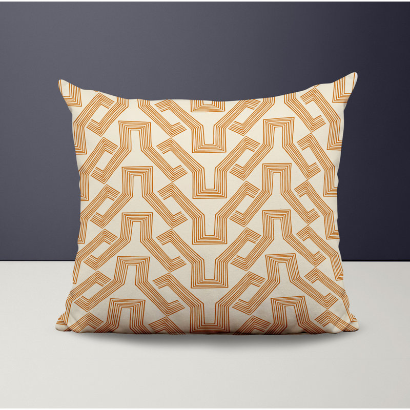 Housse et insert de coussin décoratif en polyester, L 15 po x H 15 po, Orange