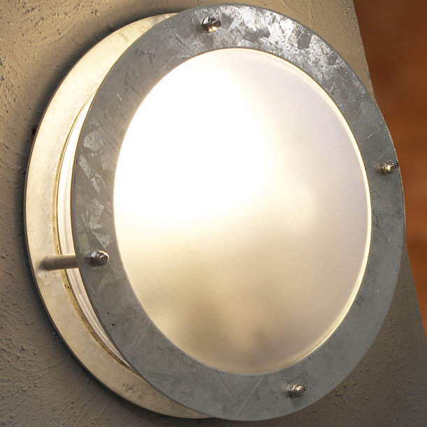 Malte Silver 24cm H Outdoor Bulkhead Light