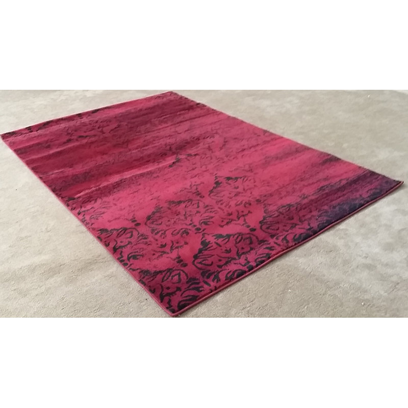 Tapis à motif géométrique rouge Godley, Rectangle 10 pi x 13 pi