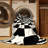 Machine Washable Pahola Art Deco Checkered Rug in Blue – Black Binding-137941202