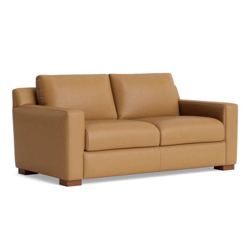 Catalina Leather Loveseat, Leather - Butterscotch
