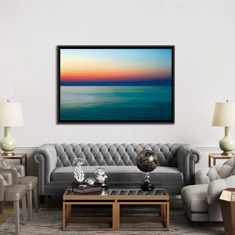 «Quiet Waters I» par John Rehner, impression sur toile tendue, H 18 po x l 26 po x P 1,5 po, Toile avec cadre noir